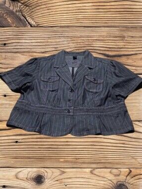 WOMEN'S PLUS SIZE VENEZIA SUPREME DENIM BLAZER JACKET